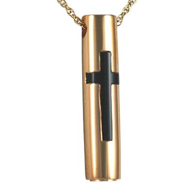 Cylinder with Cross Cremation Pendant IV